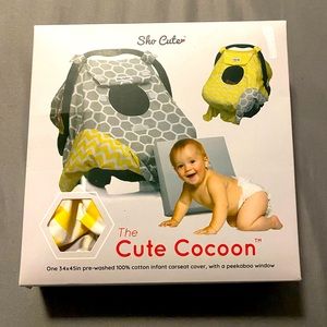 New Sho Cute “The Cute Cocoon” Reversible Infant Car Seat Cover | Honeycomb